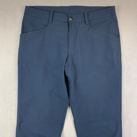 Lululemon Mens Pants 36 Navy Blue Chino Commission Pant Classic Warpstreme 36x33 - Picture 2 of 12